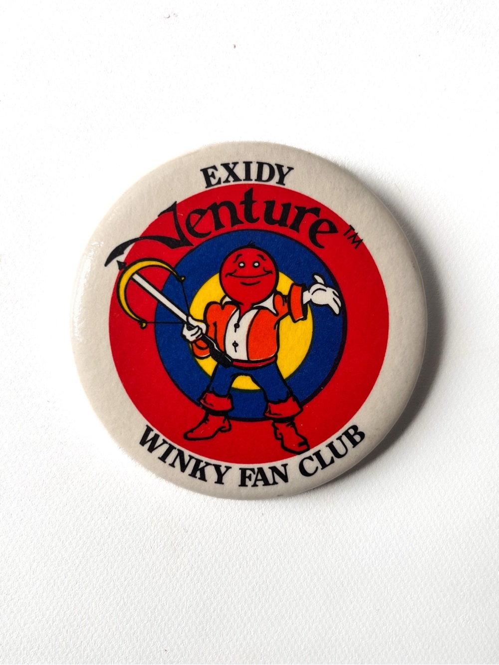 1980’s VENTURE Exidy WINKY FAN CLUB Pinback Button Video Arcade Gen X